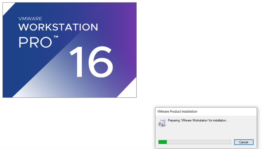 VMware Workstation 16  Installation Splash Screen
