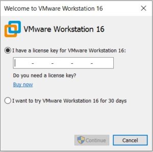 VMware Workstation - Enter License
