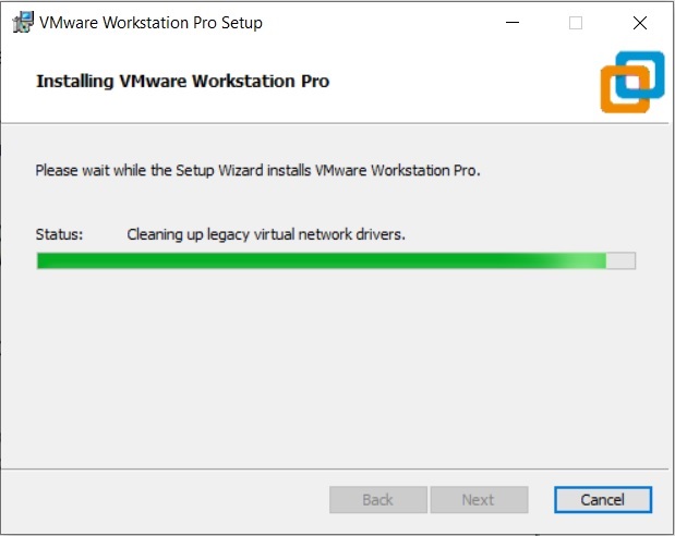 VMware Workstation 16 pro installation process