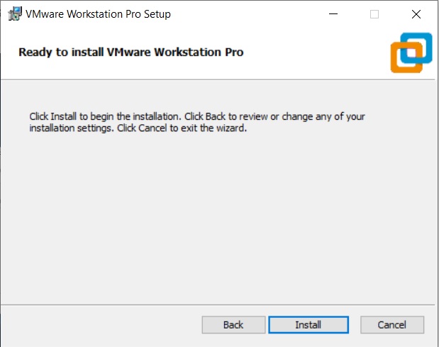 VMware Workstation 16 pro installation