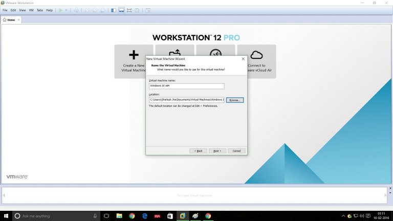 vmware workstation windows 10