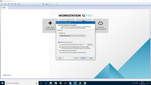 VMware Workstation 12 select installer disc image file dialogbox screenshot