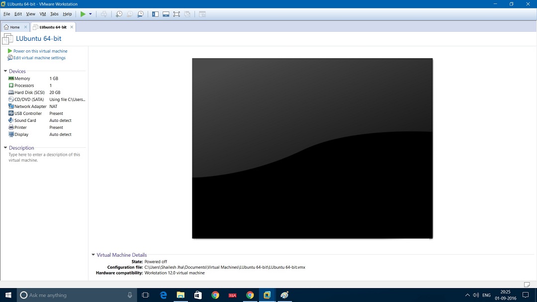 VMware Workstation Power on Virtual machine dialog box screenshot