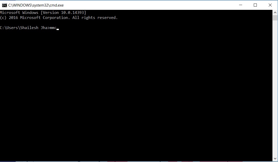 windows 10 Command Prompt