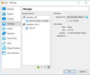 VirtualBox – VM Storage settings