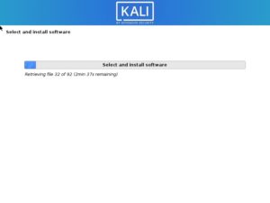 Kali Linux Installation progress