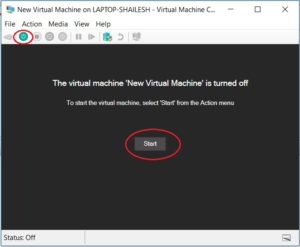 Hyper V - Start Virtual Machine