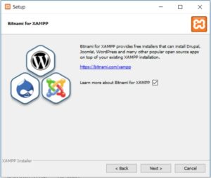 XAMPP installation on Windows - Bitnami for XAMPP