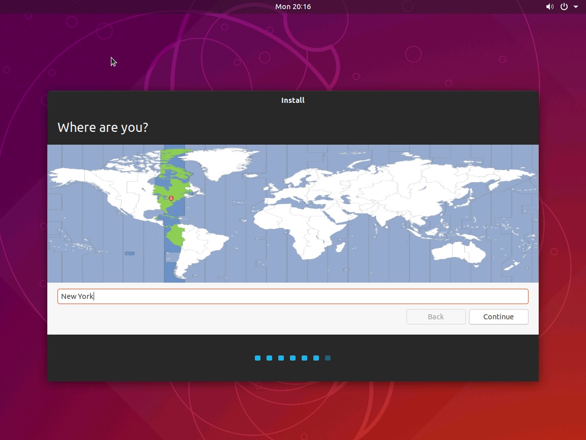 Hyper-V - Ubuntu Desktop Installation - Specify Location screenshot