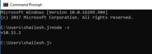 Nodejs - check version from command line