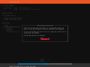 Ubuntu Server Installation - Confirm to start installation