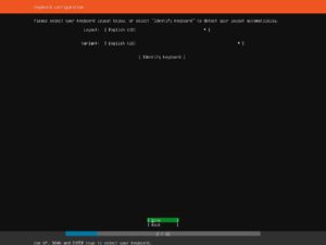Ubuntu Server Installation - Set Keyboard preference