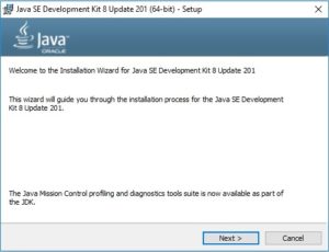 Java SE JDK 8 Installation Wizard