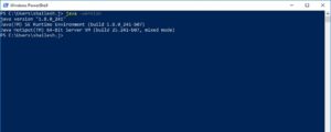 Java Version Check from PowerShell prompt