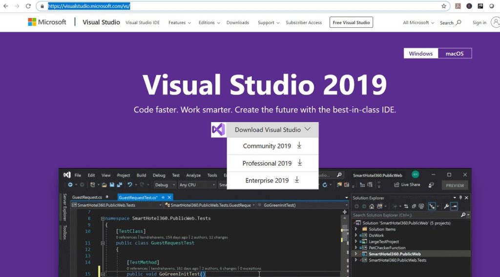 Visual studio восстановить проект