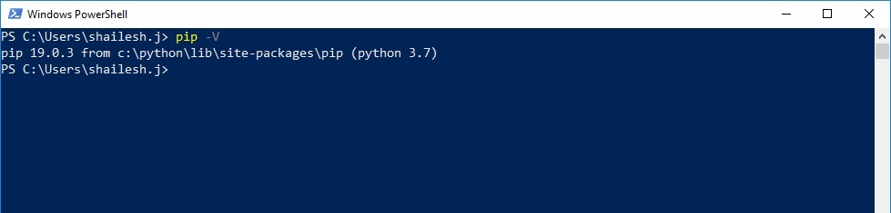 Pip Version Check Powershell