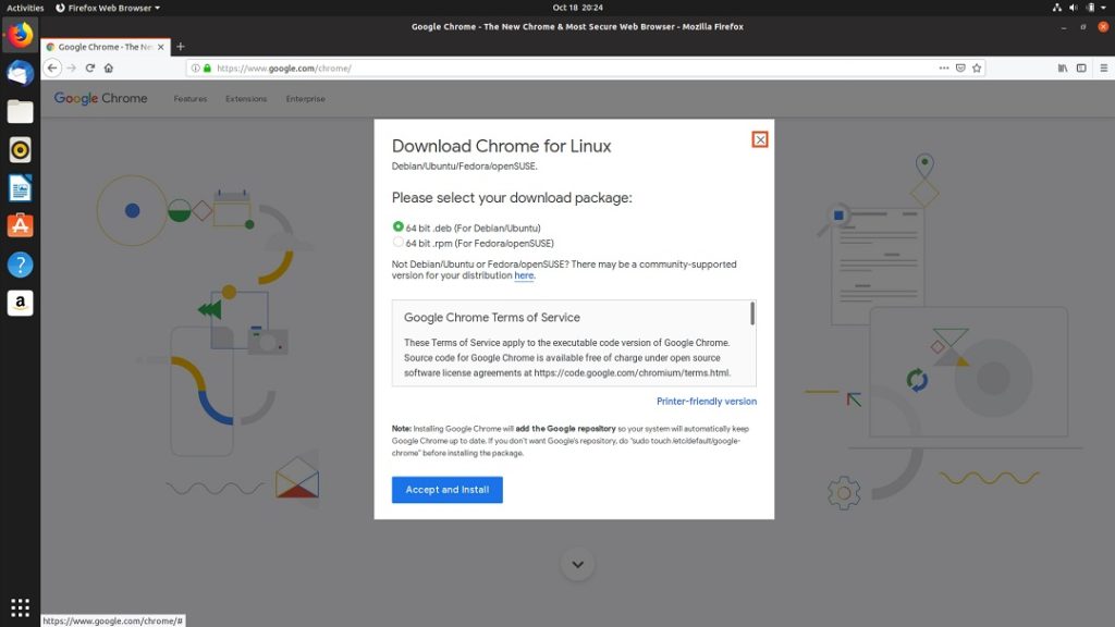 install chrome in ubuntu using deb file