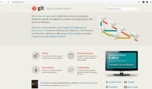 Git website - download page screenshot
