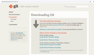 Git-scm website - Windows Installer download