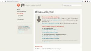 Git-scm website - Windows Installer download