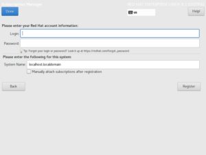 Red Hat Enterprise Linux 8 Installation - Subscription Manager - Register